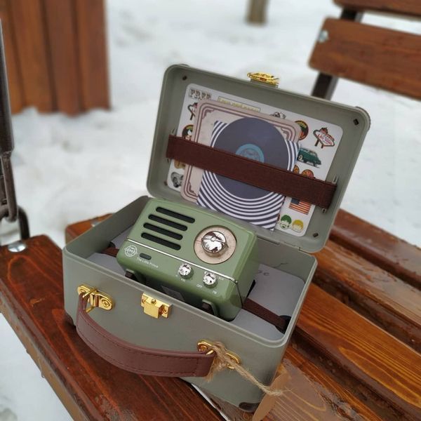 Muzen OTR Metal Green Вінтажна Bluetooth-колонка у стилі радіо 1960-х MUZ-OTR фото