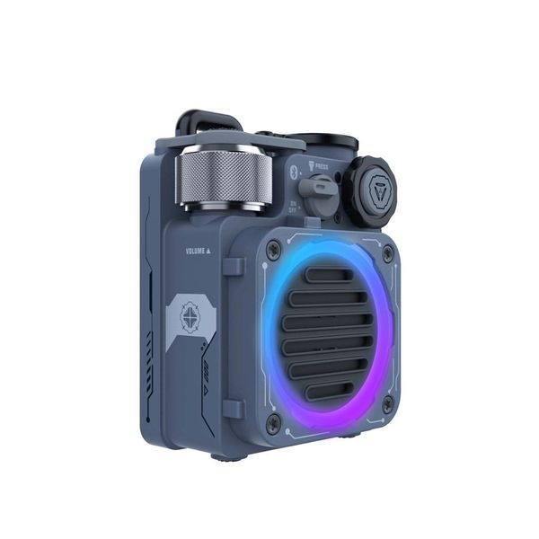 MUZEN Cyber Cube Grey Кіберпанк Bluetooth-колонка з RGB, IPX5 та ліхтариком MUZ-CC фото